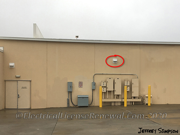 Illumination is required for all working spaces about fixed service equipment, switchboards, switchgear, panelboards, or motor control centers installed outdoors that serve assembly occupancies.